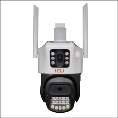 Kablosuz 3MP PTZ Güvenlik Kamerası Çift Lens İnsan Takipli IC 3584 MSP