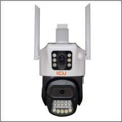 Kablosuz 3MP PTZ Güvenlik Kamerası Çift Lens İnsan Takipli IC 3584 MSP