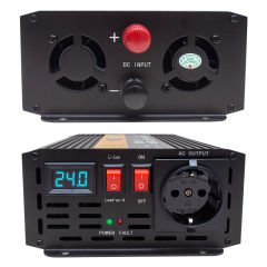 POWERMASTER PWR1200-24 TEK DİJİTAL EKRAN 24 VOLT - 1200 WATT MODIFIED SINUS WAVE INVERTER