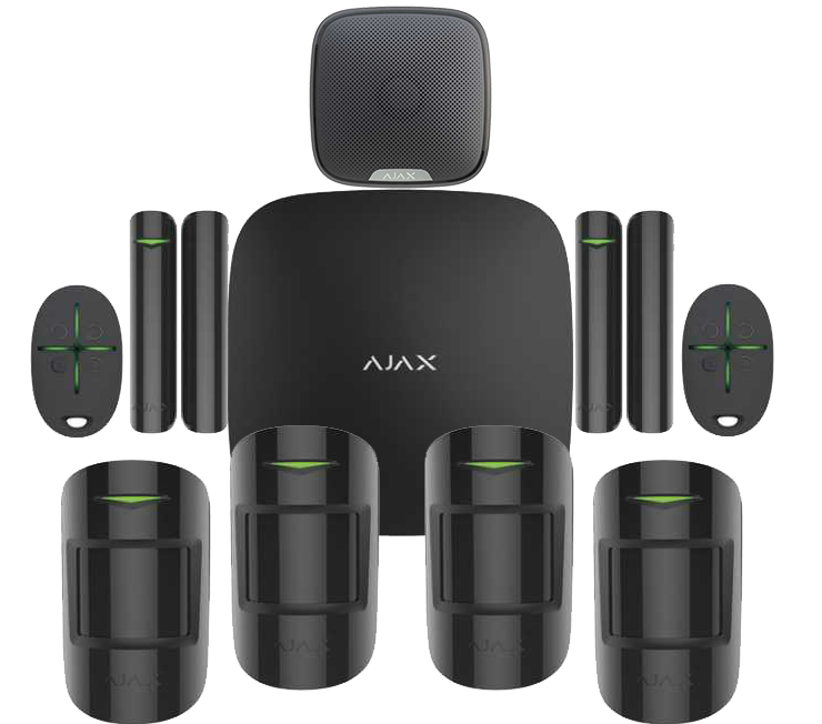 Ajax 4 lü Alarm Seti - Siren & 2 Kumanda Dahil