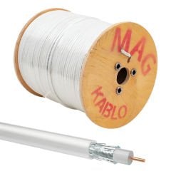 MAG RG6/U4 0.90 MM 48*0.12 TEL CCS TAHTA MAKARALI ANTEN KABLOSU YERLİ ÜRETİM (300 METRE)