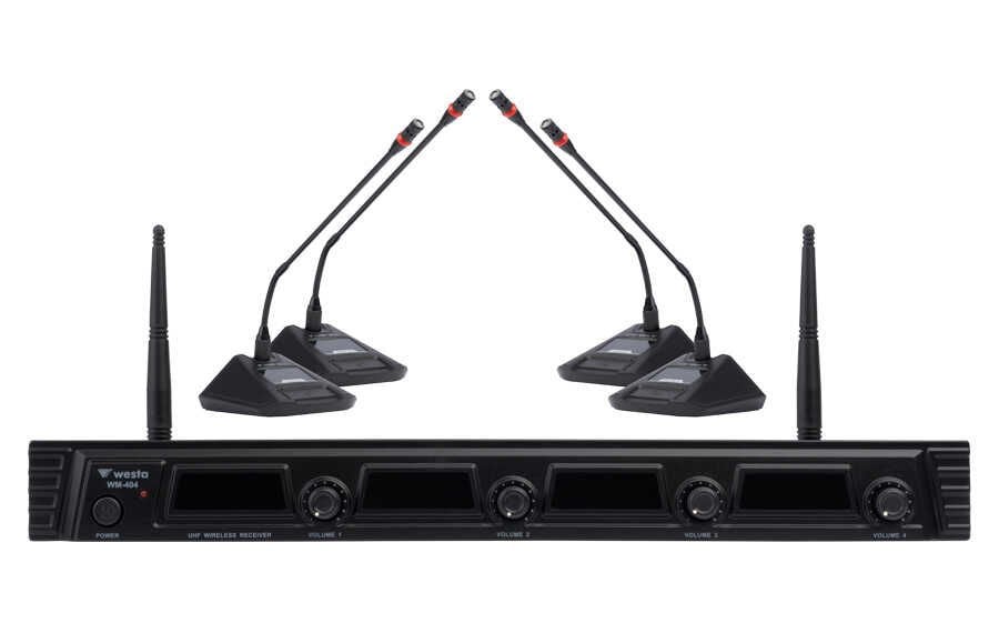 WM-404C - 4 Kanal UHF Masa Mikrofon Seti